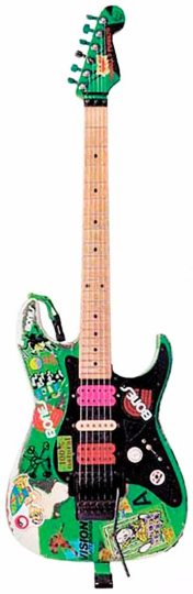 Steve Vai's Green Meanie guitar stickers Charvel vinyl decal skate Full Set 19