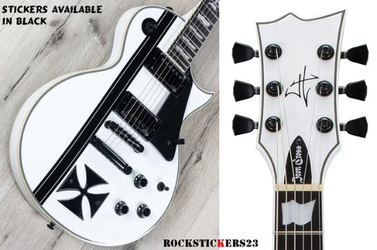 JAMES HETFIELD Iron Cross Guitar Stickers Decal + AUTOGRAPH