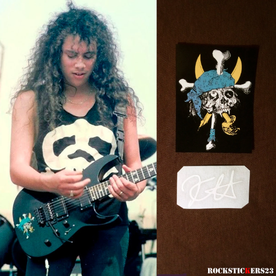 Kirk Hammett guitar stickers "Zorlac" ESP MM-270 decal + autograph