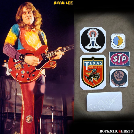 ALVIN LEE Guitar Stickers Old Gibson Big Red ES-335 Custom Decal Ten Years After Set 6