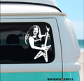 Dimebag Darrell vinyl portrait stickers guitar, car, laptop Pantera