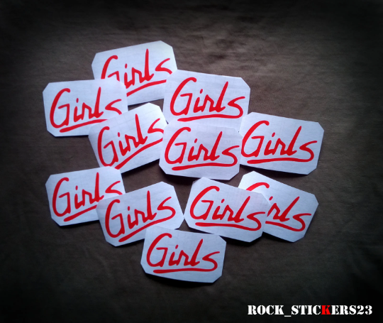 Mick Mars Girls guitar stickers Kramer Telecaster Motley Crue vinyl decal set 12