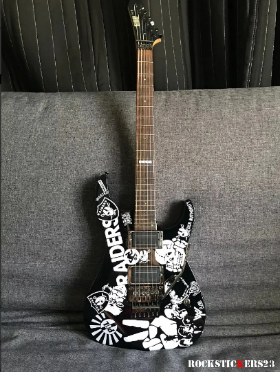 Jeff Hanneman Raiders guitar stickers vinyl decal Slayer ESP Full Set 19