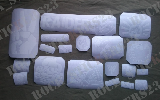 Jeff Hanneman Raiders guitar stickers vinyl decal Slayer ESP Full Set 19