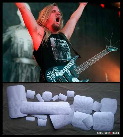 Jeff Hanneman Raiders guitar stickers vinyl decal Slayer ESP Full Set 19