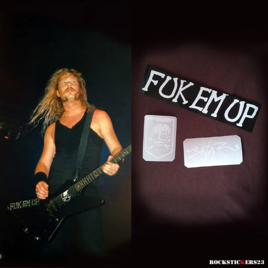 James Hetfield guitar stickers ESP MX-220 fuk em up vinyl decal set 3