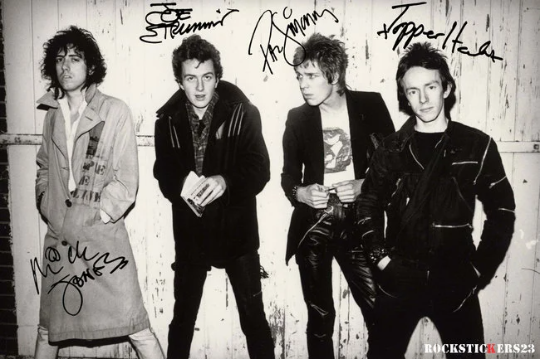 THE CLASH Autographs Stickers Joe Strummer, Paul Simonon, Mick Jones Toppers Headon Vinyl Decal