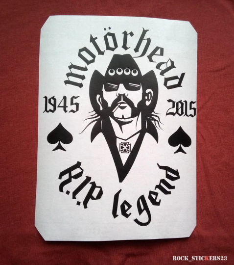 LEMMY KILMISTER Sticker MOTÖRHEAD Vinyl Decal R.i.p Legend In Memory