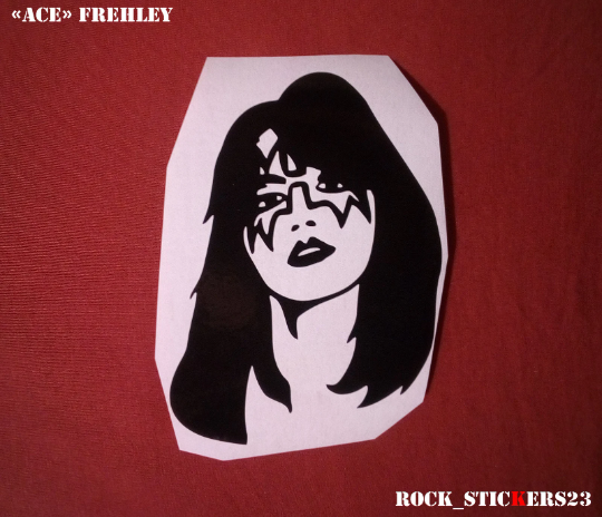 Ace Frehley sticker Kiss vinyl decal Chris Shiflett Gibson Les Paul Foo Fighters