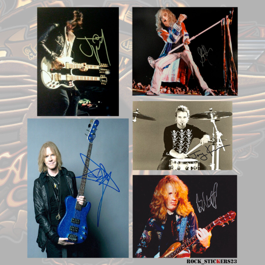 Aerosmith stickers autograph Steven Tyler,Joe Perry,Tom Hamilton,Whitford,Kramer