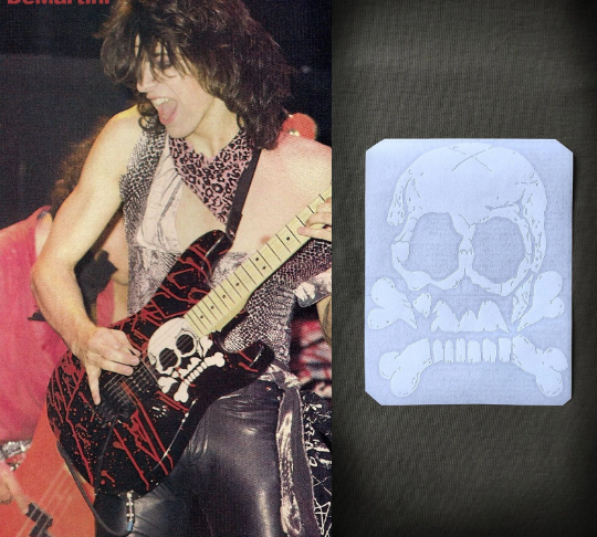 Warren DeMartini guitar sticker Blood and Skull vinyl Charvel Signature Rat