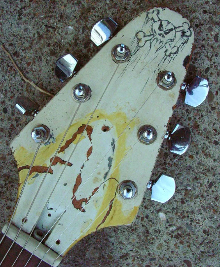 James Hetfield Guitar Stickers – Electra Flying V Vinyl Decals Skull Set