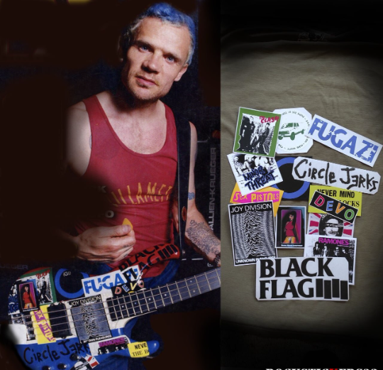 Flea Guitar Stickers C-PUNK Bass Modulus Custom FB-4 Red Hot Chili Peppers Mickael Balzary. SET 14