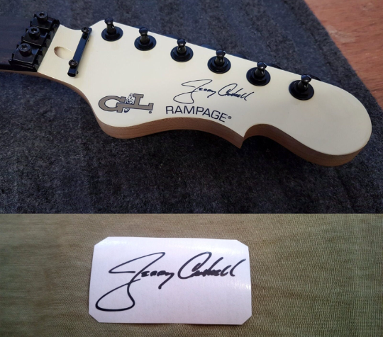 Jerry Cantrell guitar stickers "NO WAR" G&L Rampage decal Alice in Chains set 7