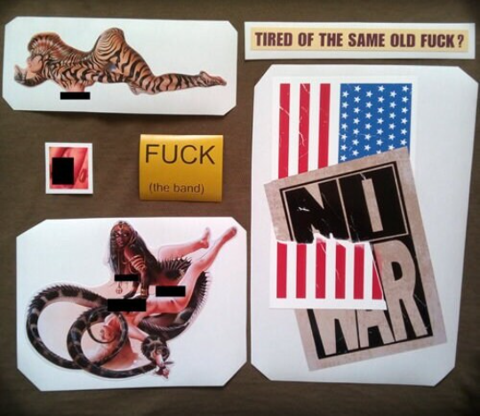 Jerry Cantrell guitar stickers "NO WAR" G&L Rampage decal Alice in Chains set 7