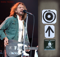 Eddie Vedder guitar stickers Fender Telecaster Pearl Jam, The Who, Johnny Ramone