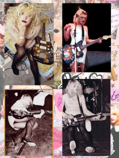 Courtney Love guitar victorian cat stickers Fender Jazzmaster decal Hole set 8