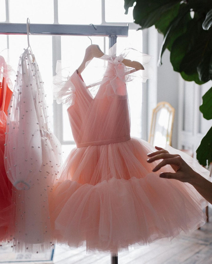 Flower girls dress, Pink tulle dress