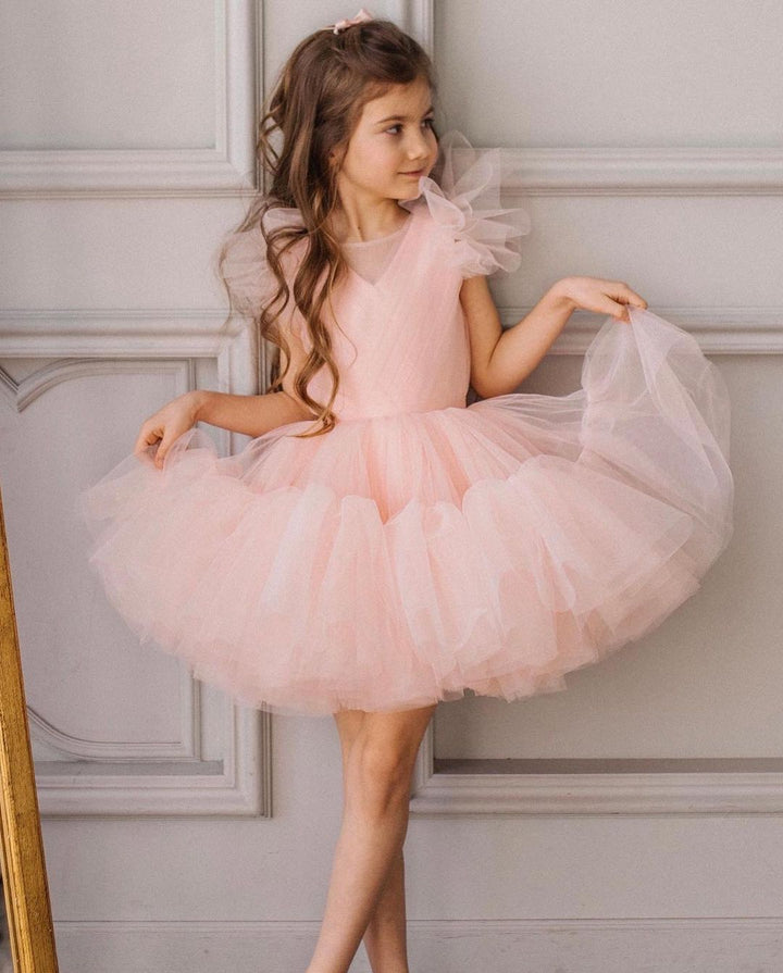 Flower girls dress, Pink tulle dress