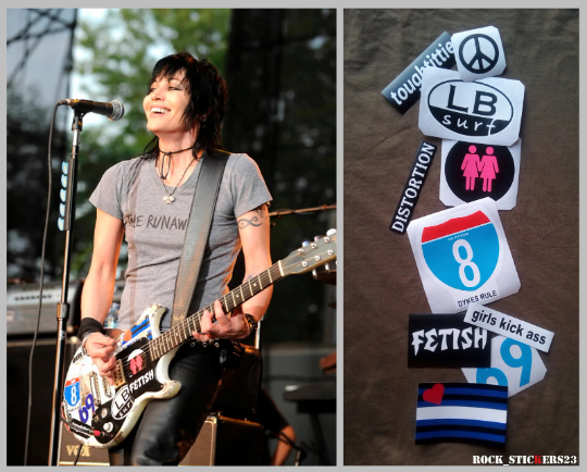 Rock guitar decal set with vinyl stickers