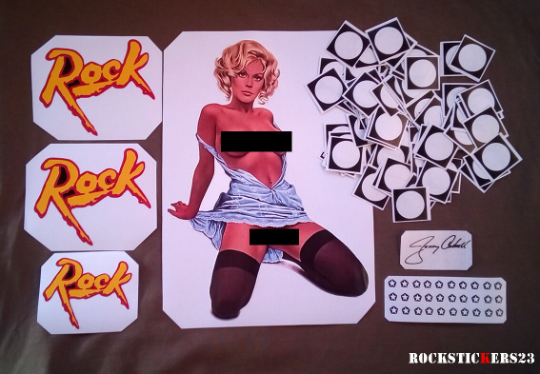 Close-up of Blue Dress guitar decal inspired by Jerry Cantrell and Alice In Chains