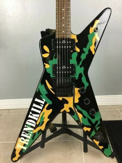 Metal guitar stickers inspired by Dimebag Darrell and Pantera