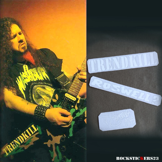 Dimebag Darrell guitar stickers set inspired by Pantera Trendkill era