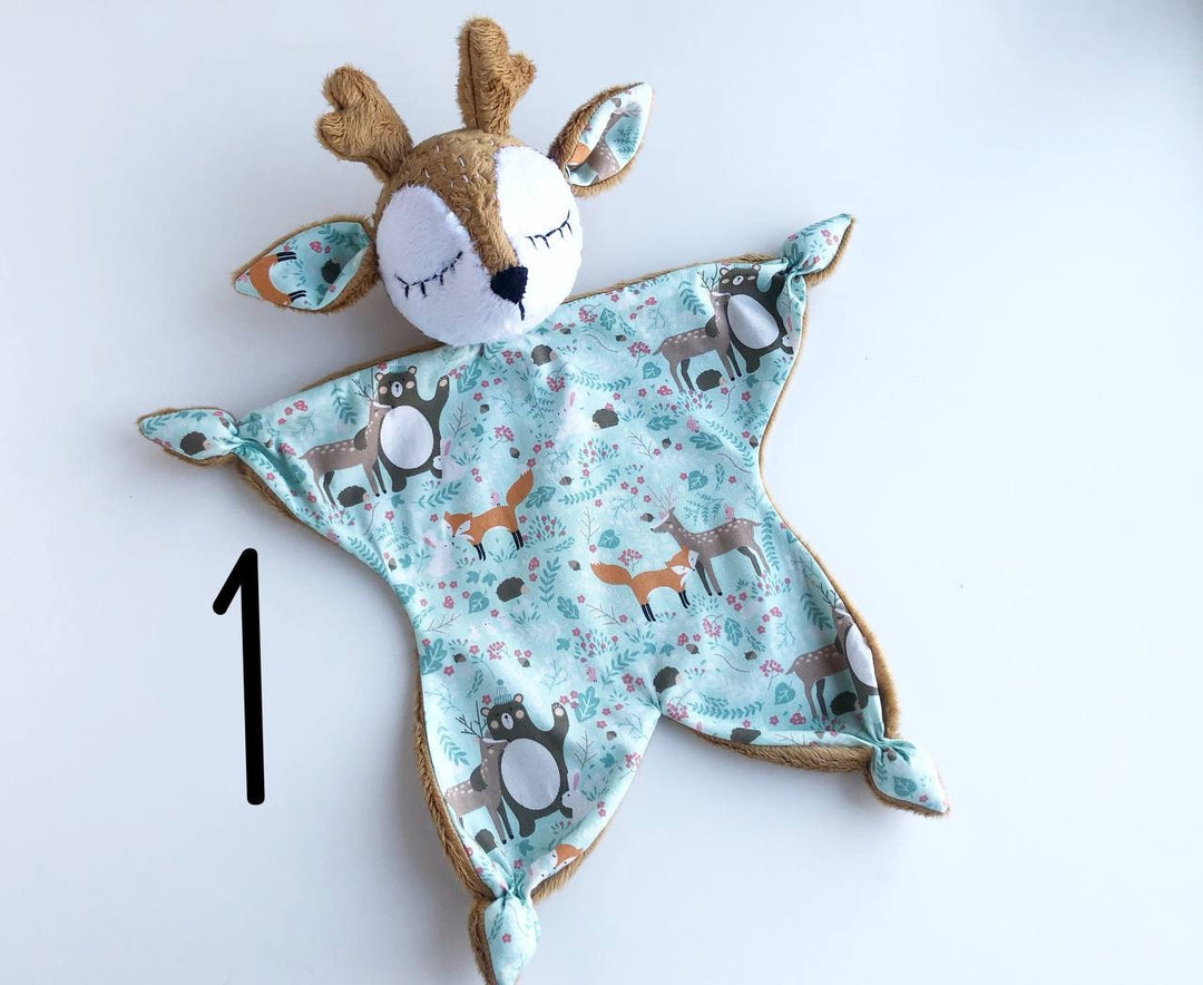 Deer lovey blanket, baby lovey, stuffed deer for baby, fawn lovey