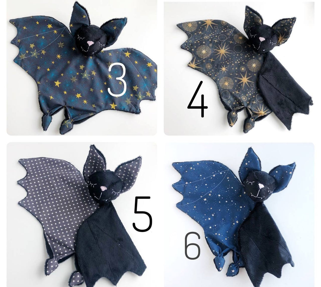 Baby bat plush lovey toy blanket