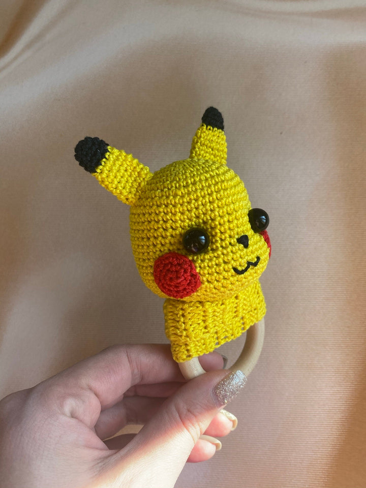 Pokemon Pikachu rattle, Inspired Pokeball, Baby shower, baby gift