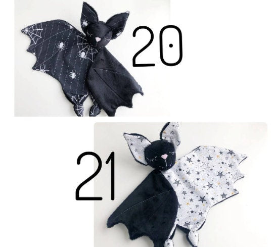 Halloween bat plush, Halloween baby shower gift, black bat lovey with spider, Halloween nursery decor, baby lovey blanket