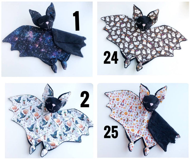 Baby bat plush lovey toy blanket