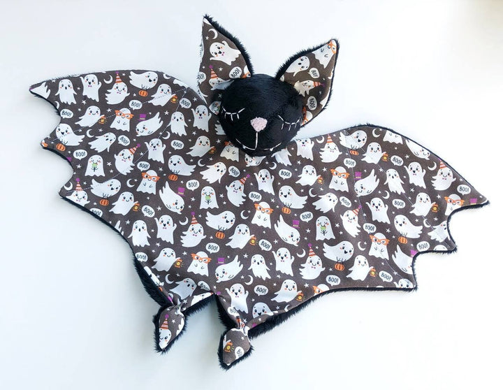 Halloween bat lovey blanket, Halloween bat plush, 1st Halloween baby gift, first Halloween decorations for baby, Halloween baby shower gift