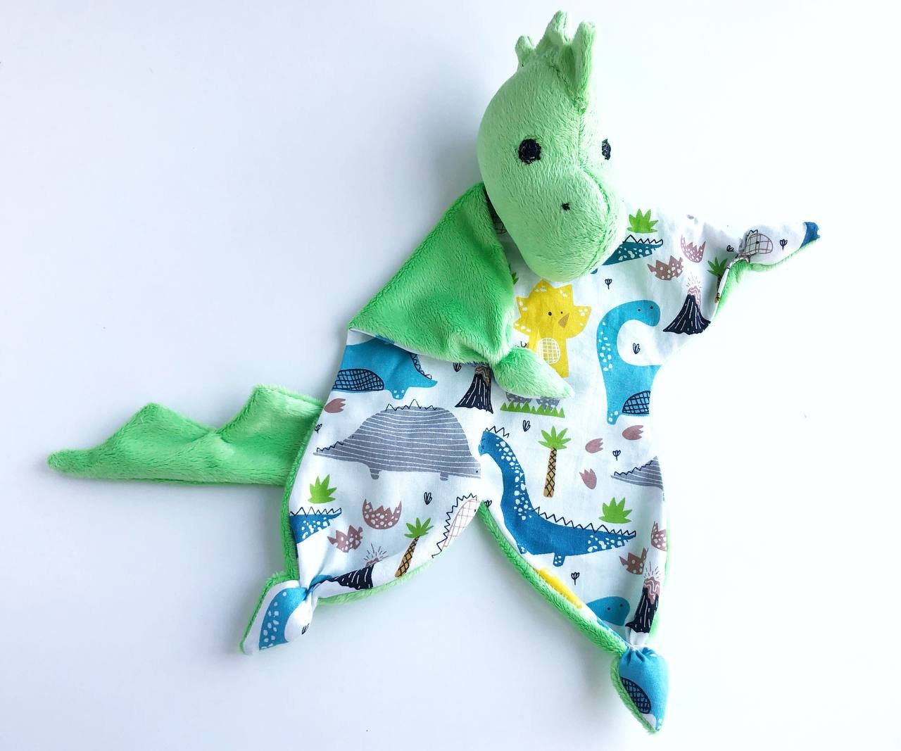 dinosaur lovey blanket Dino baby lovey triceratops plush for baby s Kenesberem