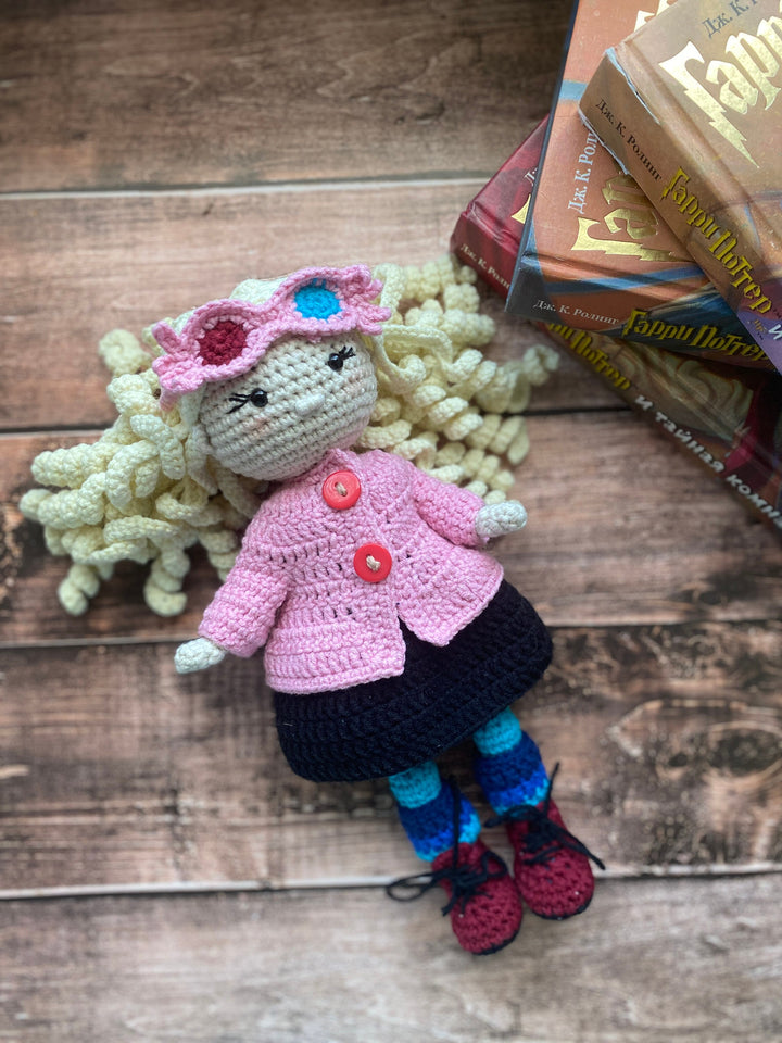 Luna Lovegood is a doll for a girl with removable clothes, Game doll, Handmade