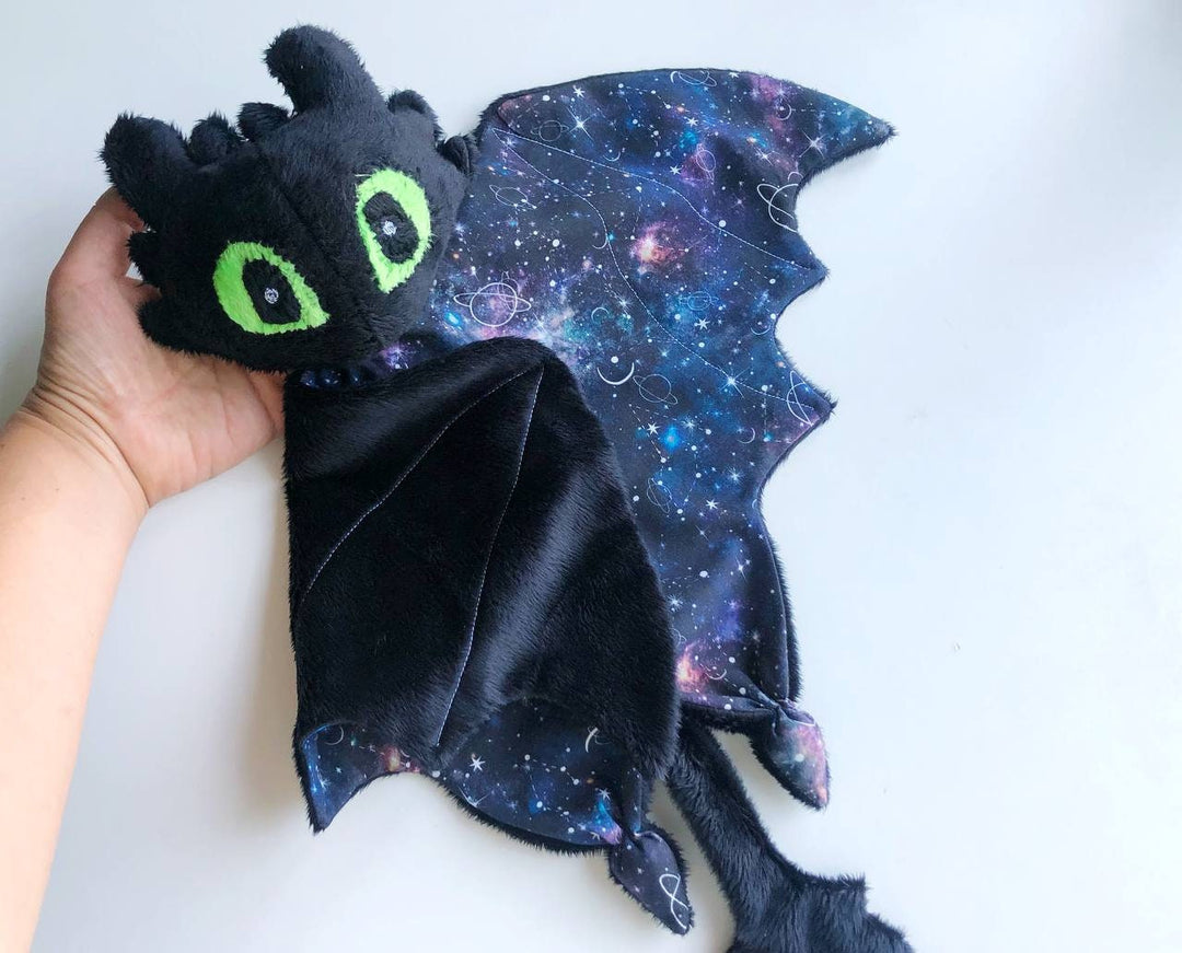 Baby black dragon lovey blanket