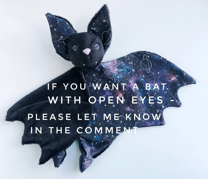 Personalised Bat lovey blanket, bat plush, Halloween baby shower gift, bat nursery decor, stuff bat for baby