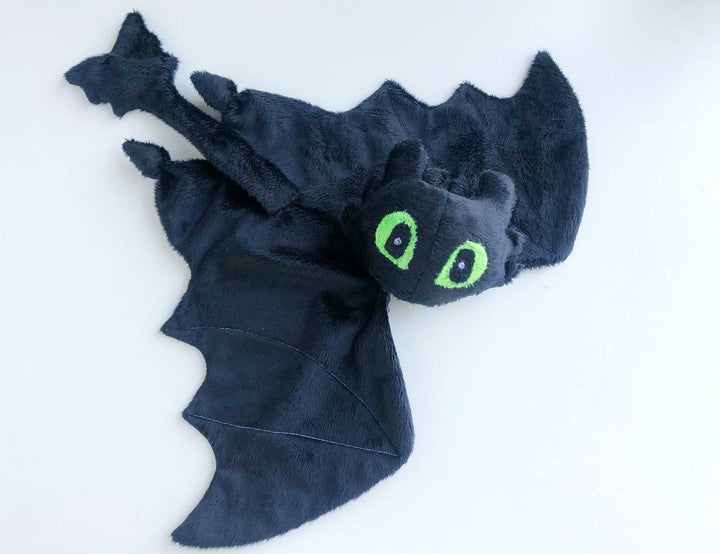 Baby black dragon lovey blanket