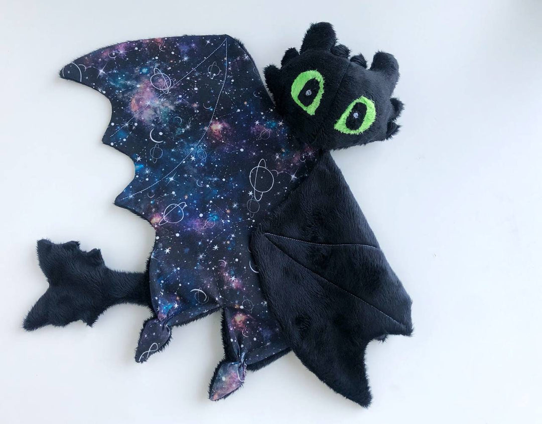 Baby black dragon lovey blanket