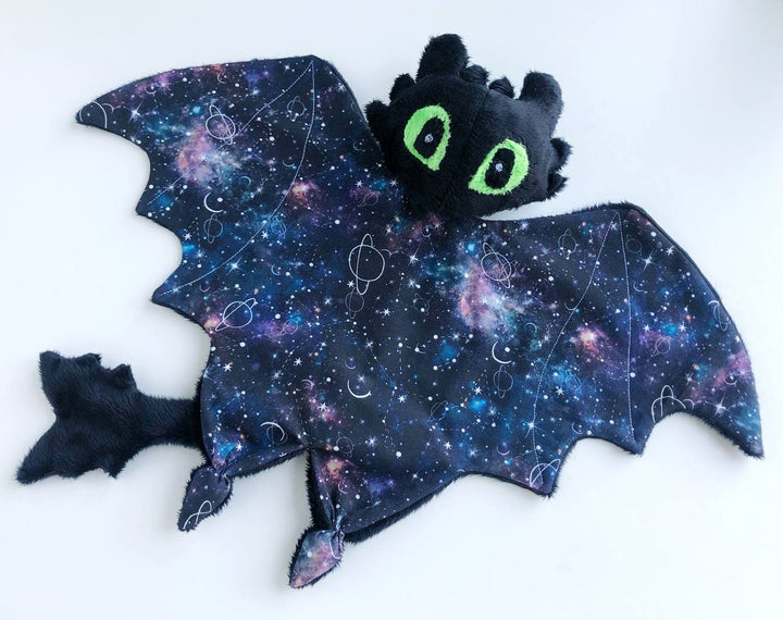 Baby black dragon lovey blanket