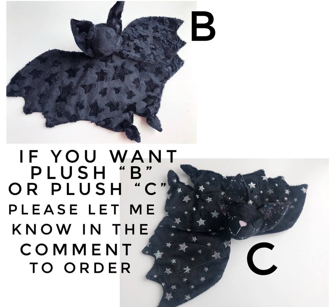 Personalised Bat lovey blanket, bat plush, Halloween baby shower gift, bat nursery decor, stuff bat for baby, security blanket, galaxy