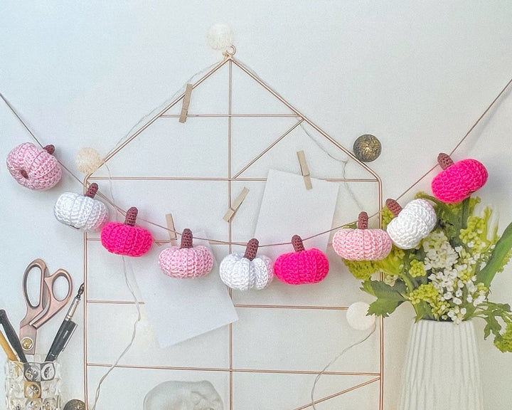 Pumpkin garland, Crochet pumpkins, Crochet garland, Farmhouse garland, Halloween crochet, Thanksgiving garland, Fall decor