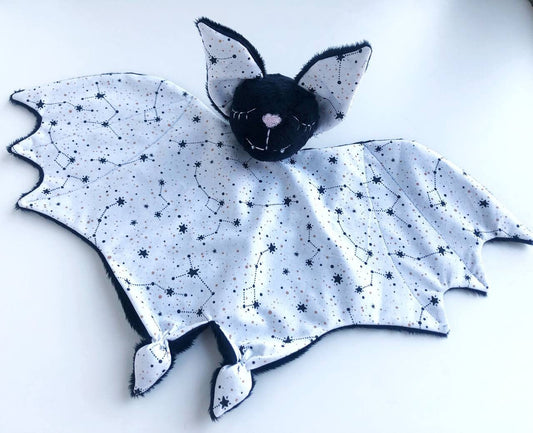 Baby bat plush lovey toy blanket