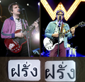 Rivers Cuomo guitar vinyl stickers Farang decal for Gibson SG