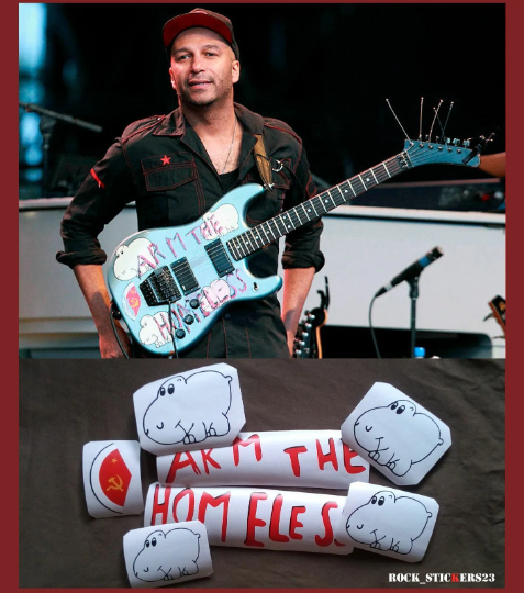Tom Morello Arm The Homeless guitar stickers vinyl decal